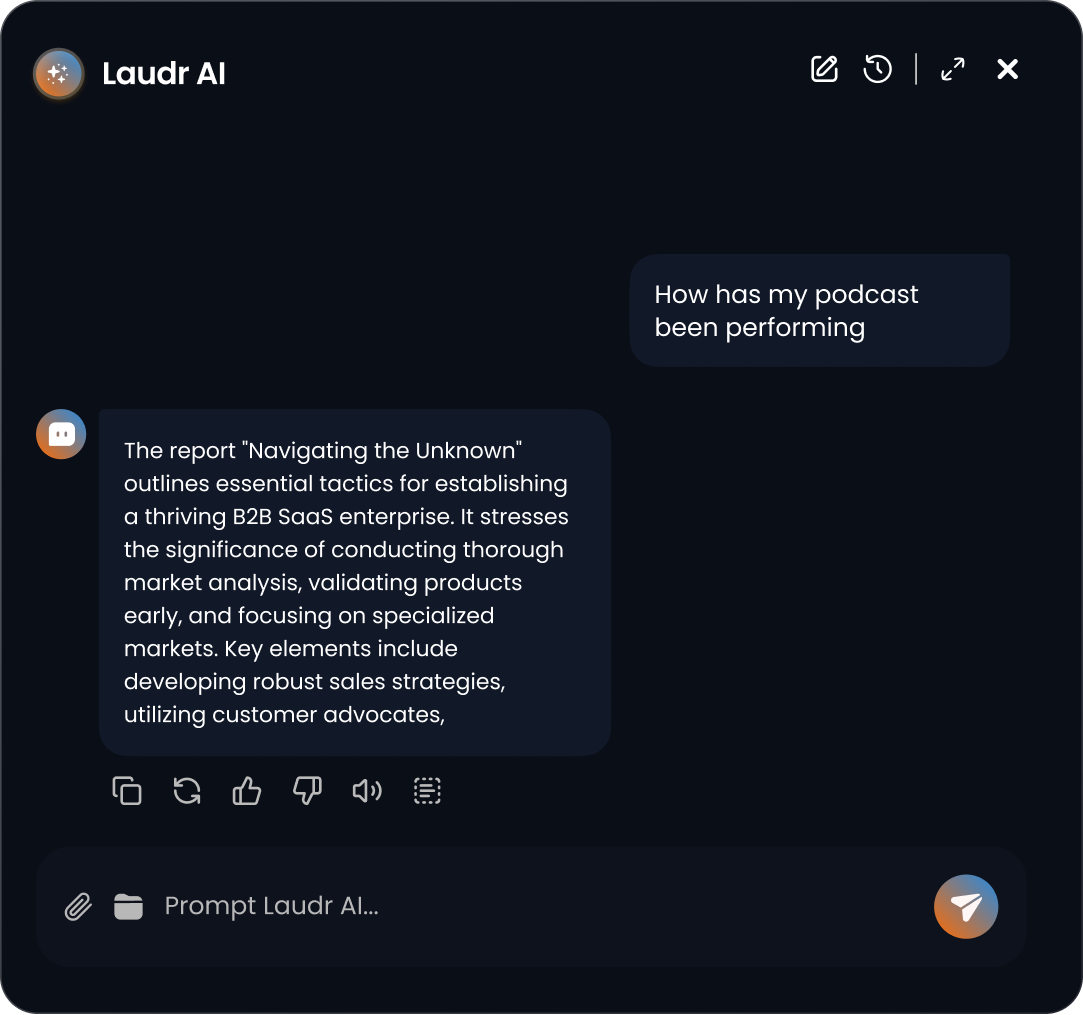 Laudr AI Chat Box